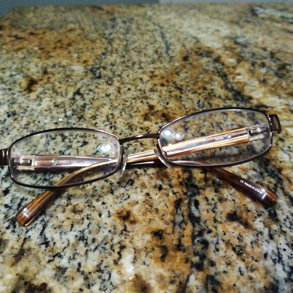 BULOVA “DOHA” Eyeglasses Frame Womens 53-17-135 Brown/Gunmetal Polished CS79 - Picture 2 of 11